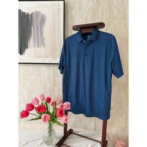 Pro Tour Men's Blue/Black Checked Polo-L